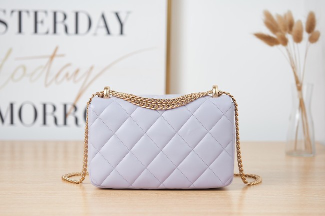 Chanel Flap Lambskin small Shoulder Bag AS3114 Lavender