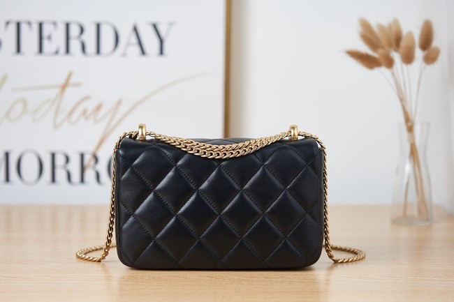 Chanel Flap Lambskin small Shoulder Bag AS3114 black