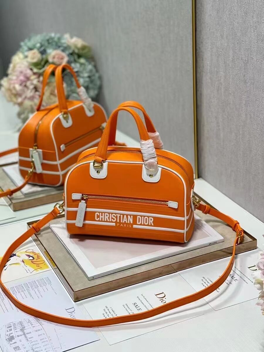 DIOR medium leather tote Bag C9200 orange