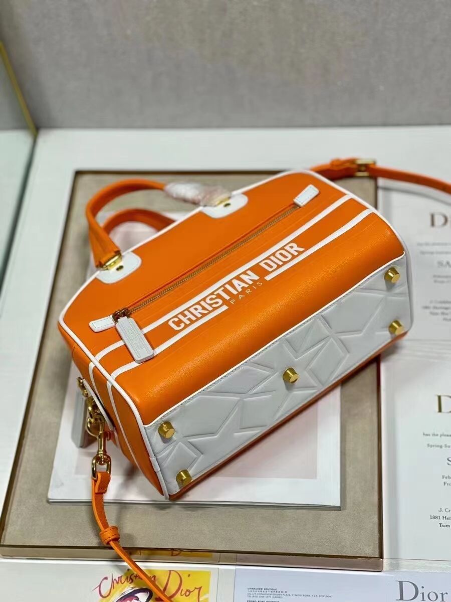 DIOR medium leather tote Bag C9200 orange