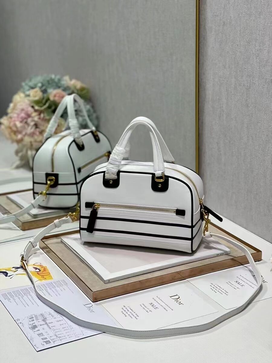 DIOR medium leather tote Bag C9200 white