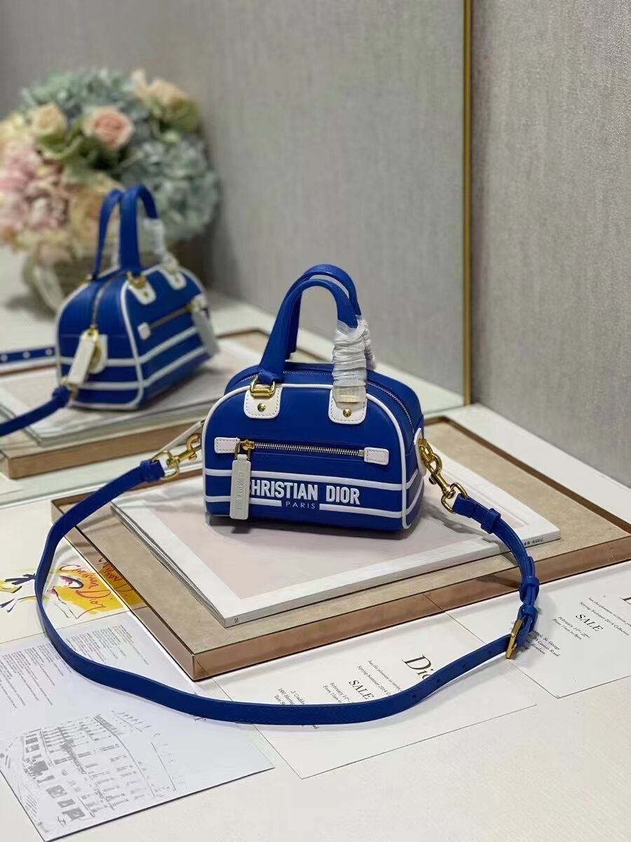 DIOR small leather tote Bag C9201 blue