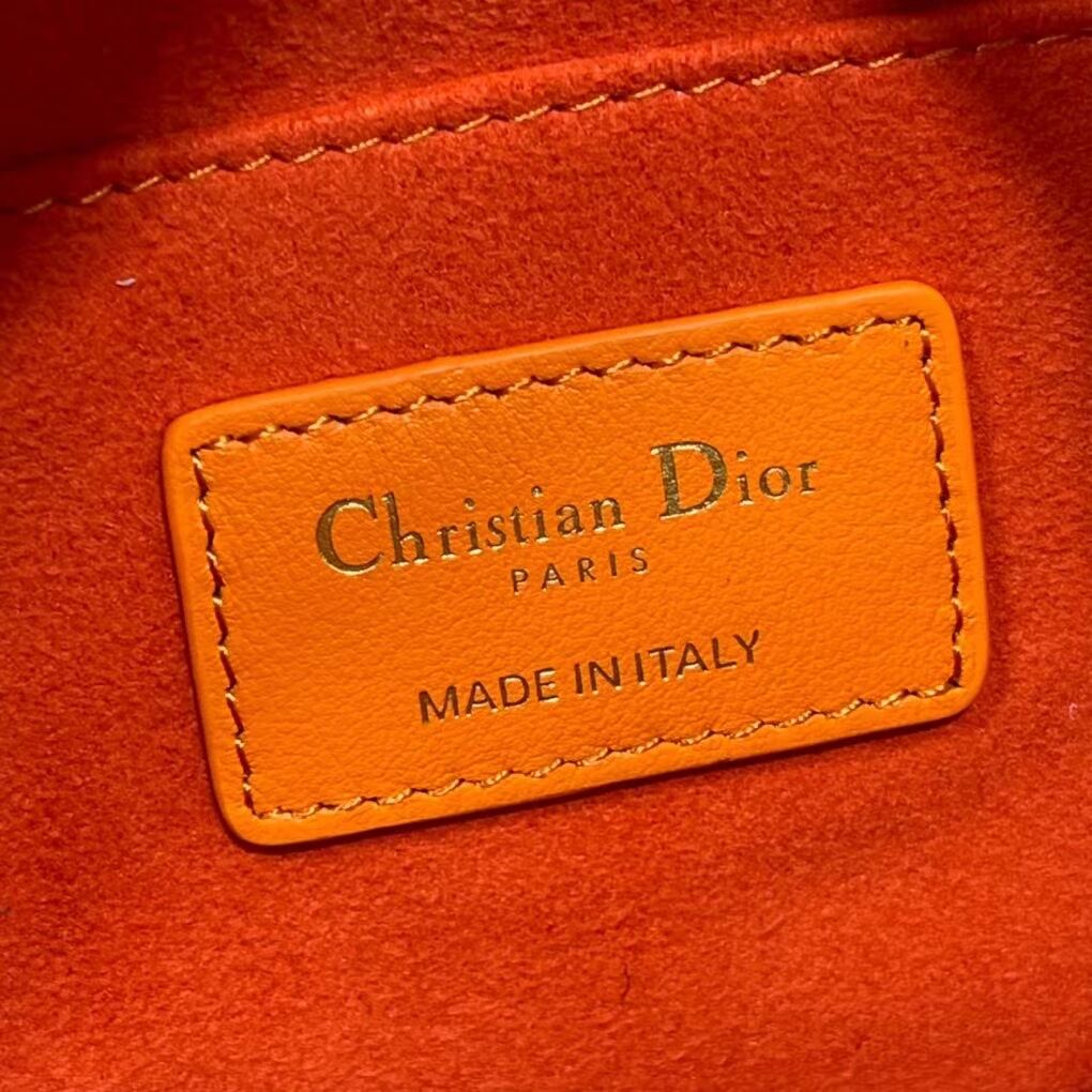 DIOR small Embossing leather tote Bag C9201 orange