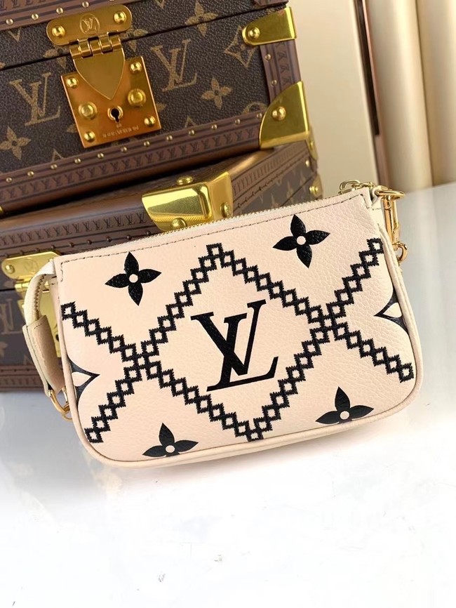 Louis Vuitton MINI POCHETTE ACCESSOIRES M81140 white