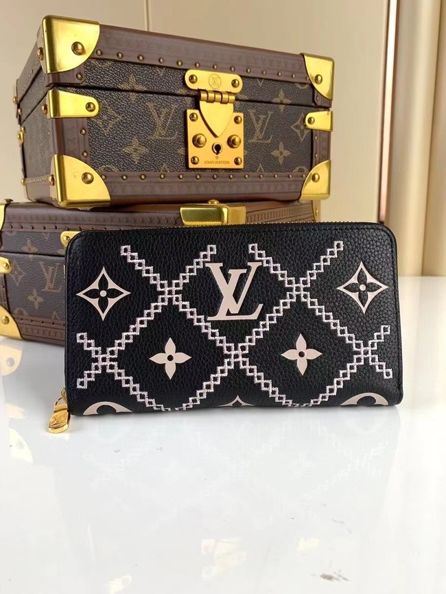 Louis Vuitton ZIPPY leather WALLET M81141 black