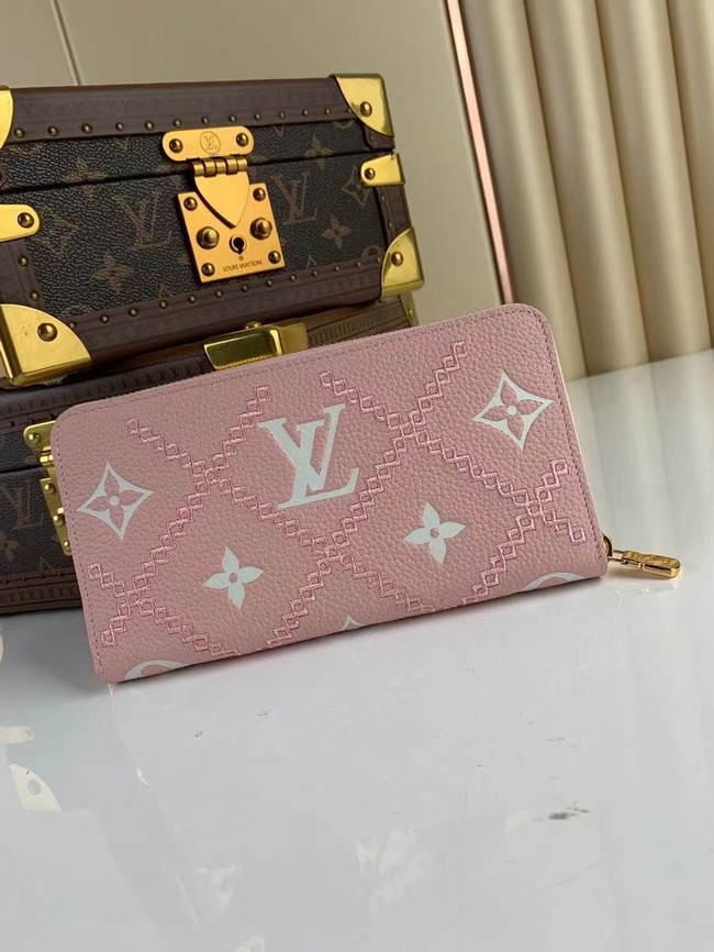 Louis Vuitton ZIPPY leather WALLET M81141 pink