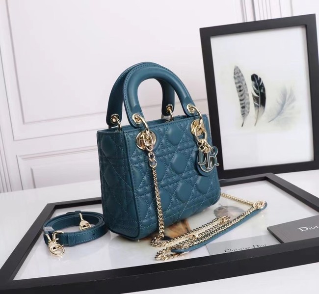 MINI LADY DIOR BAG Lambskin M0566OE blue