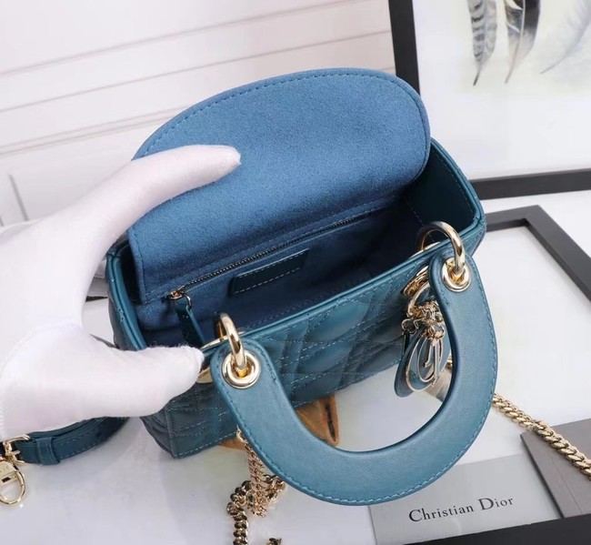 MINI LADY DIOR BAG Lambskin M0566OE blue