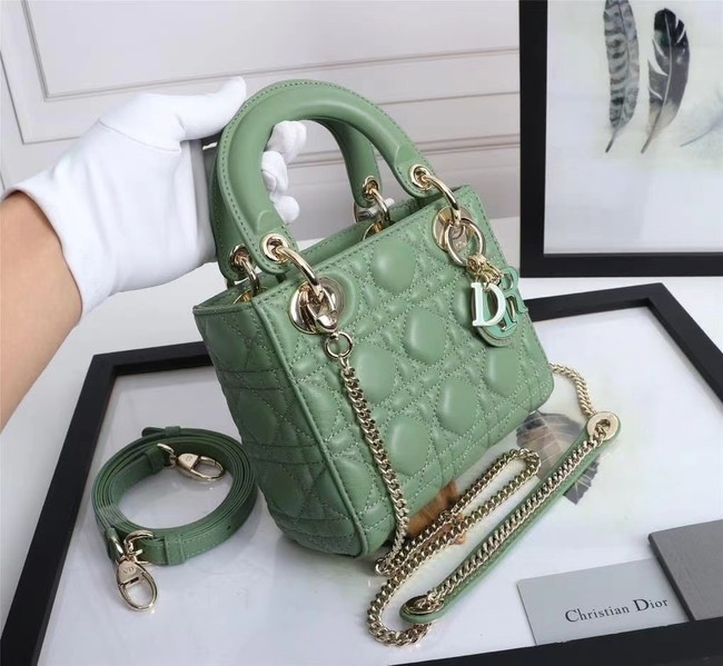 MINI LADY DIOR BAG Lambskin M0566OE green