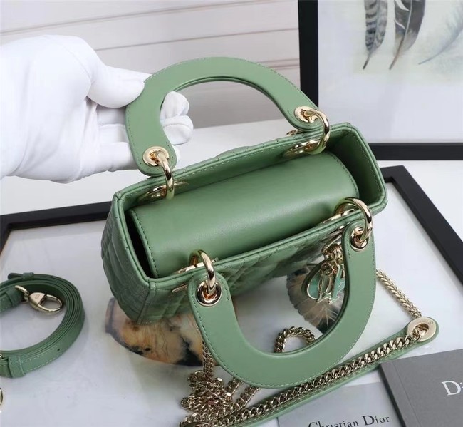 MINI LADY DIOR BAG Lambskin M0566OE green