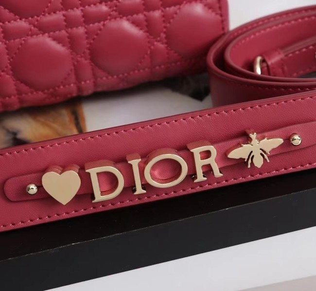 LADY DIOR MY ABCDIOR BAG Cannage Lambskin M0538E red