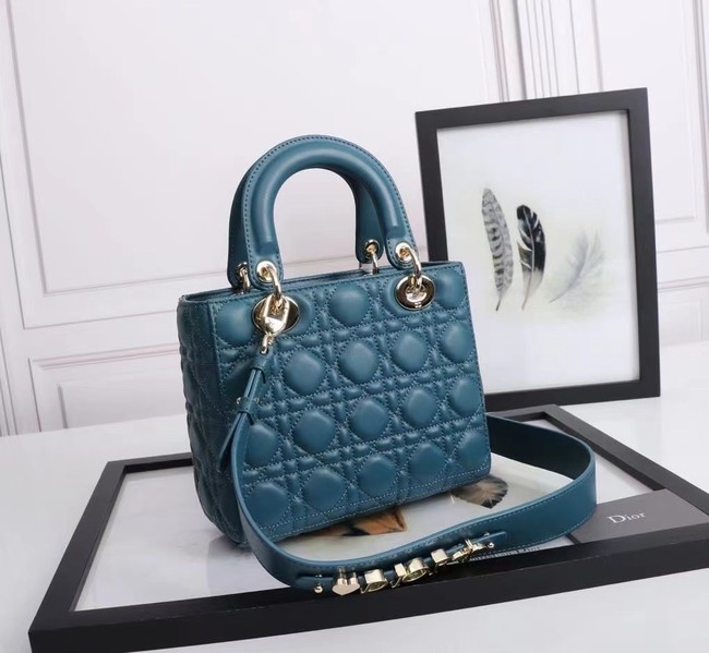 LADY DIOR MY ABCDIOR BAG Cannage Lambskin M0538O blue