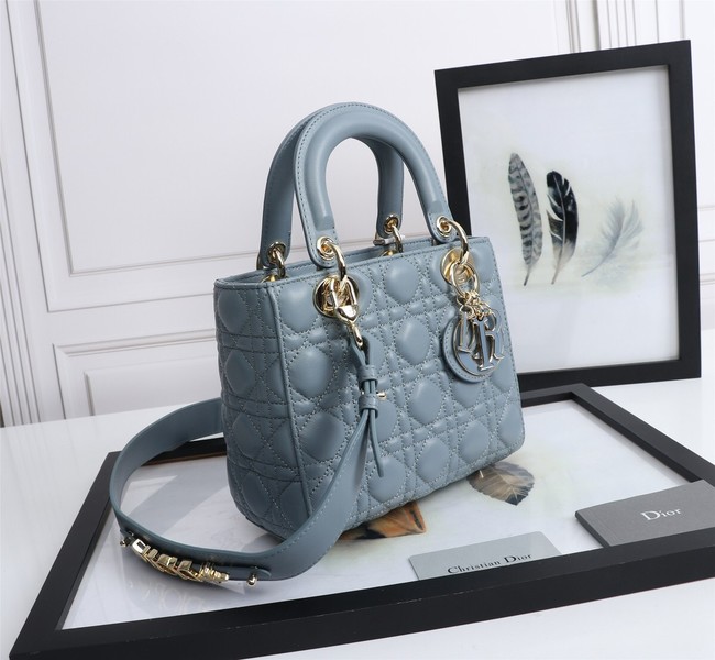 LADY DIOR MY ABCDIOR BAG Cannage Lambskin M0538O light blue