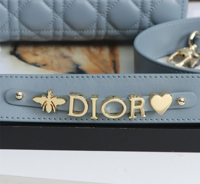 LADY DIOR MY ABCDIOR BAG Cannage Lambskin M0538O light blue