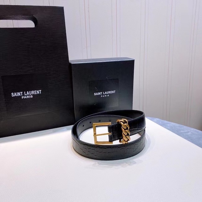 YSL Leather 30MM BELT 0235