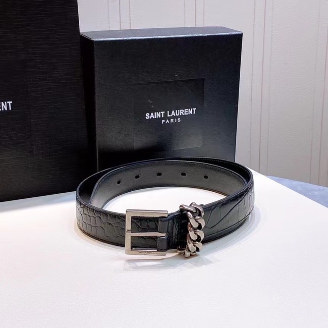 YSL Leather 30MM BELT 0236