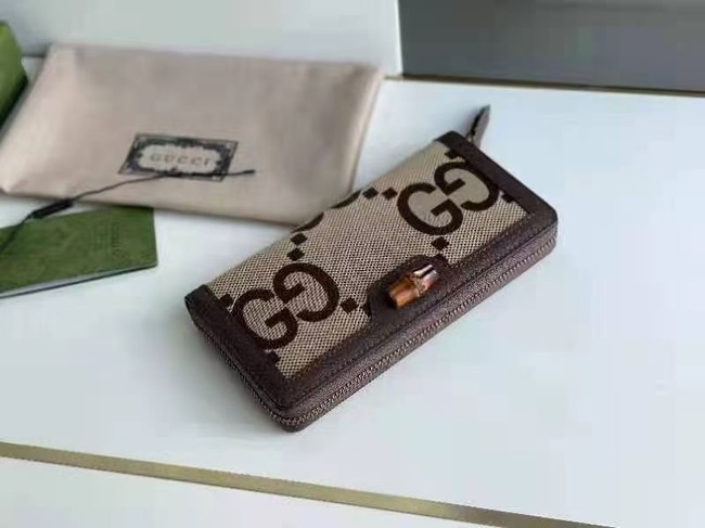 Gucci Diana jumbo GG zip around wallet 658634 BROWN