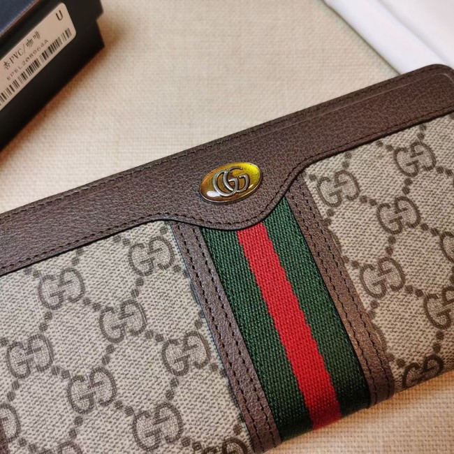 Gucci Horsebit 1955 zip around wallet 597612 BROWN