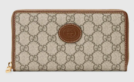 Gucci Zip around wallet with Interlocking G 673003 brown