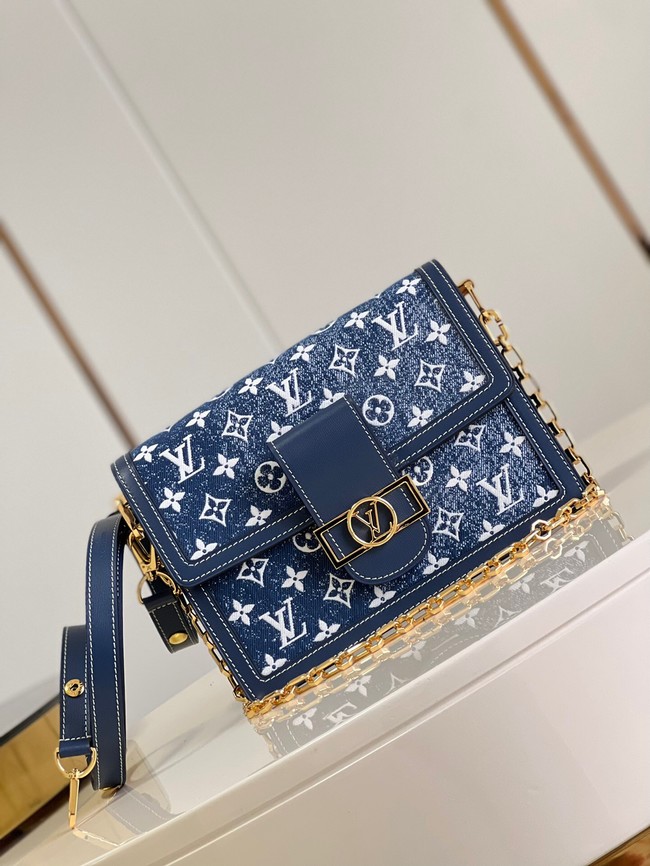 Louis Vuitton denim POCHETTE VOYAGE M59631 blue