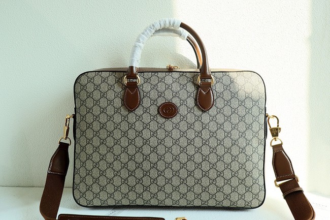 Gucci Business case with Interlocking G 674140 Brown