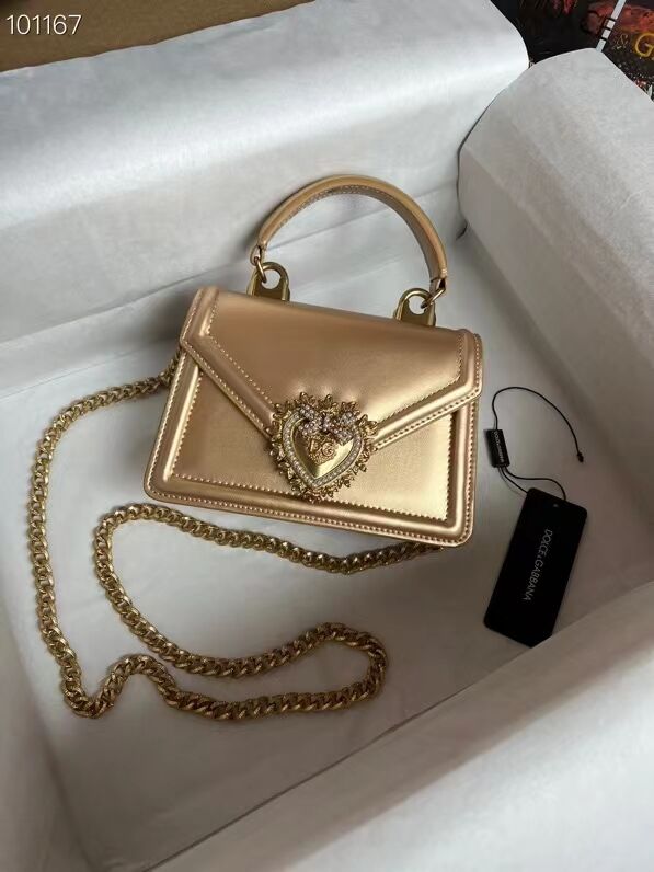 Dolce & Gabbana Origianl Leather Shoulder Bag 4011 gold