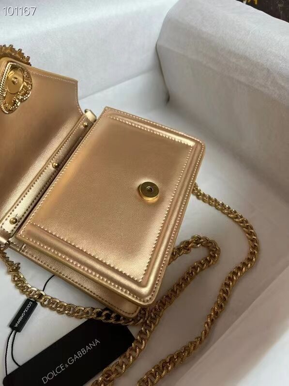 Dolce & Gabbana Origianl Leather Shoulder Bag 4011 gold