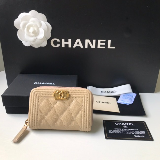 BOY CHANEL Coin Purse A80602 beige