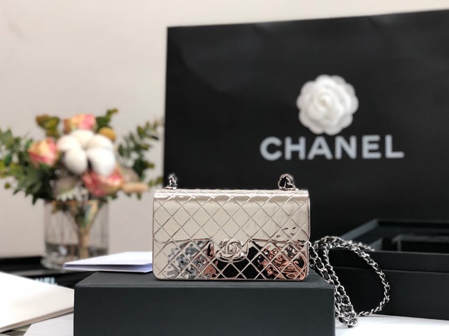 Chanel Box Shoulder Bag C5691 silver