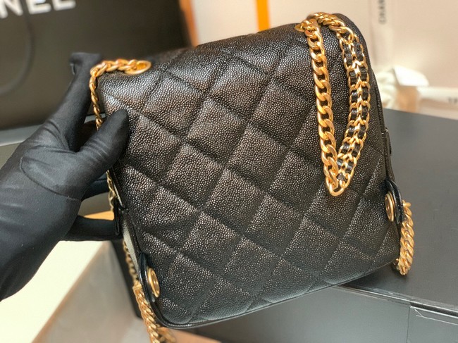 Chanel Grained Calfskin Backpack Original Leather AS3108 black