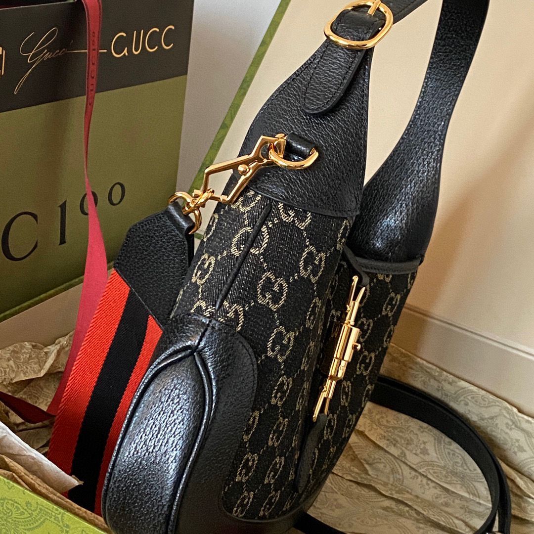 Gucci Jackie 1961 mini shoulder bag 636706 and 637092 black