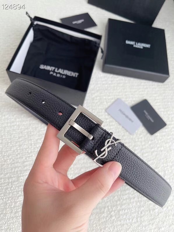 YSL calf leather 30MM BELT SL1458