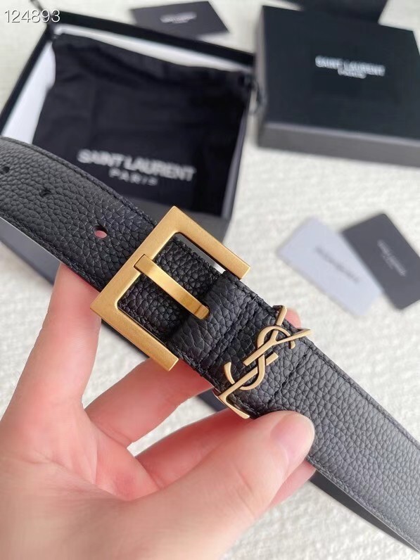 YSL calf leather 30MM BELT SL1459