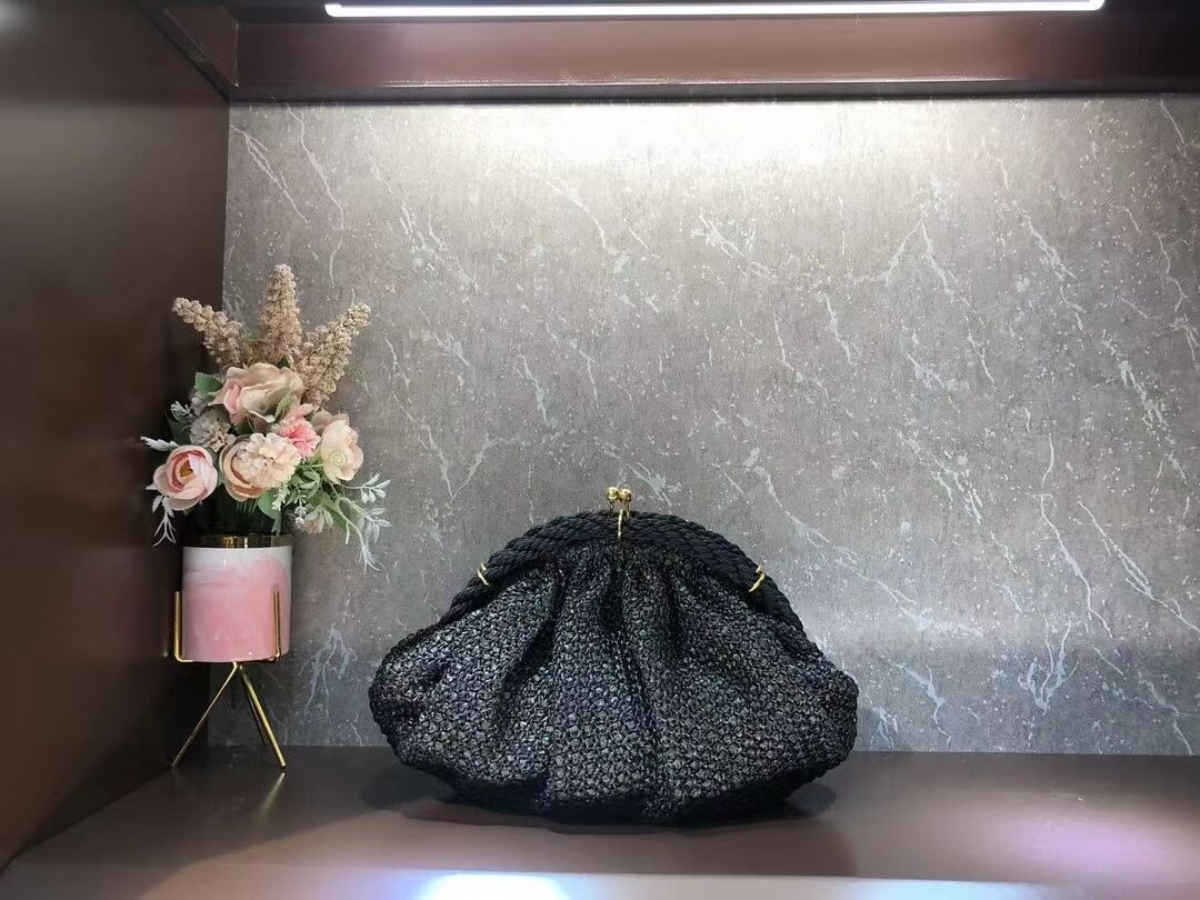 FENDI raffia bag F7641 black