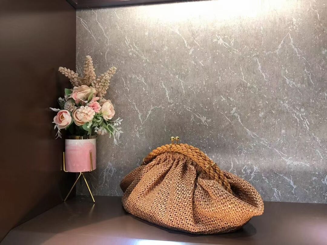 FENDI  raffia bag F7641 brown