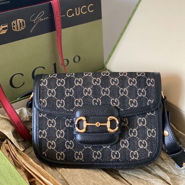 Gucci Horsebit 1955 shoulder bag 602204 Black