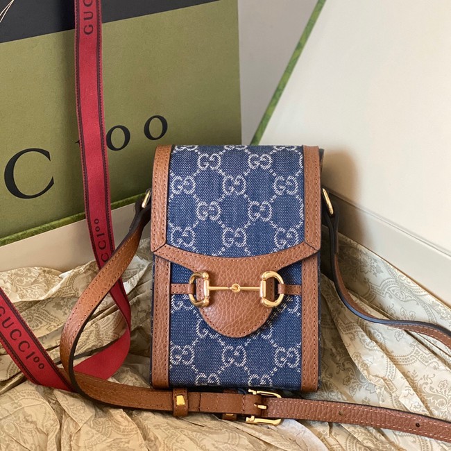 Gucci Horsebit 1955 mini bag 625615 blue