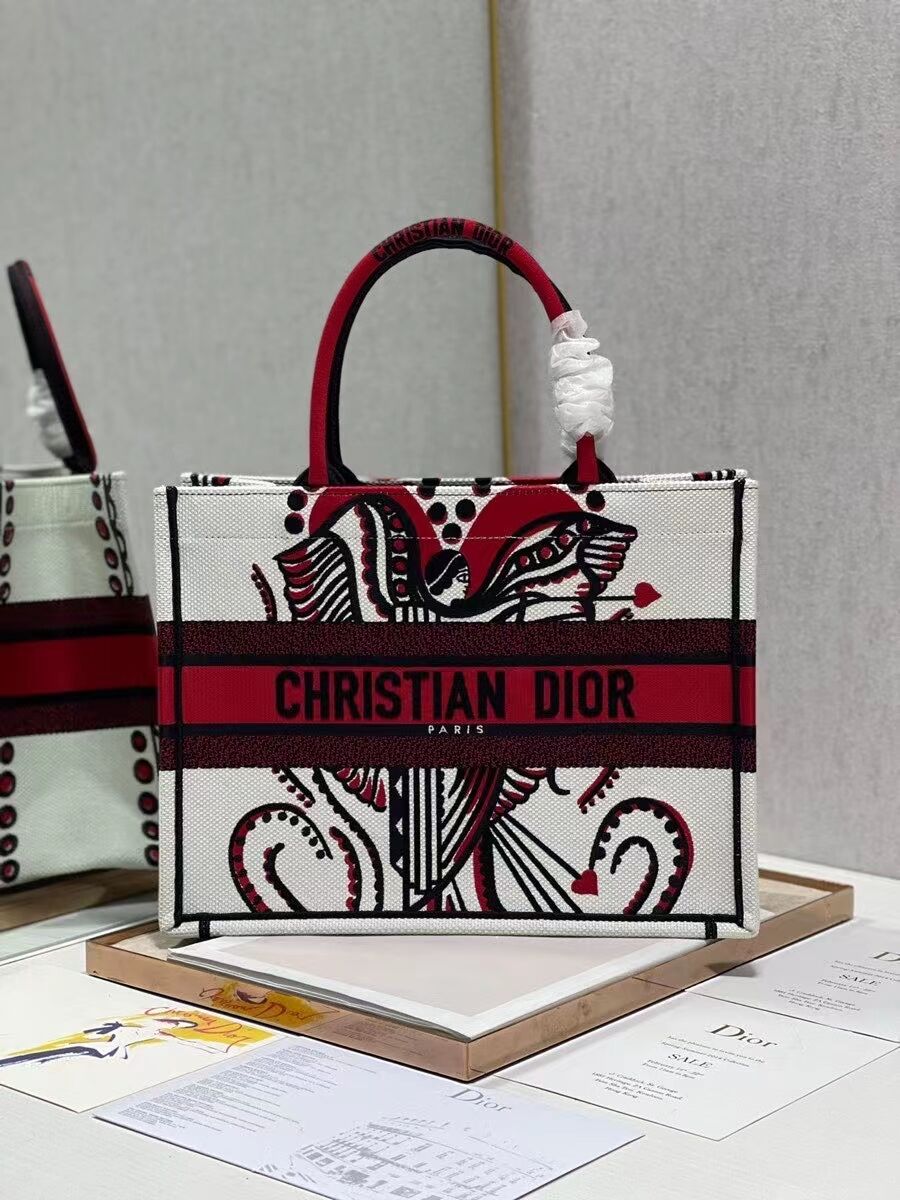 SMALL DIOR BOOK TOTE Embroidery C1287-21