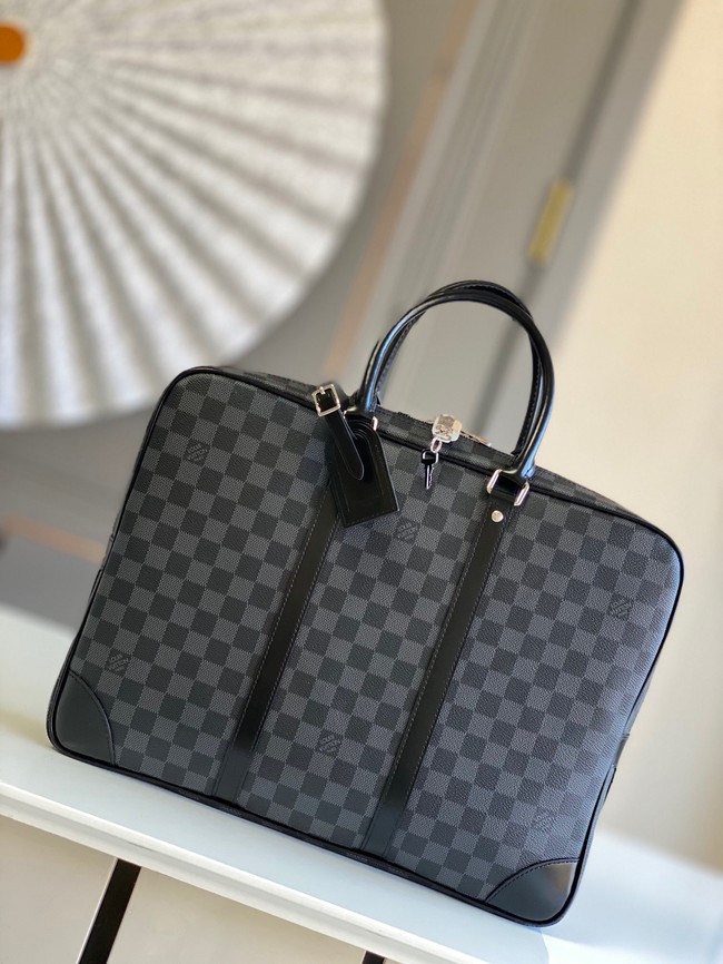 Louis Vuitton Monogram Canvas Porte-Documents Voyage M40225 black