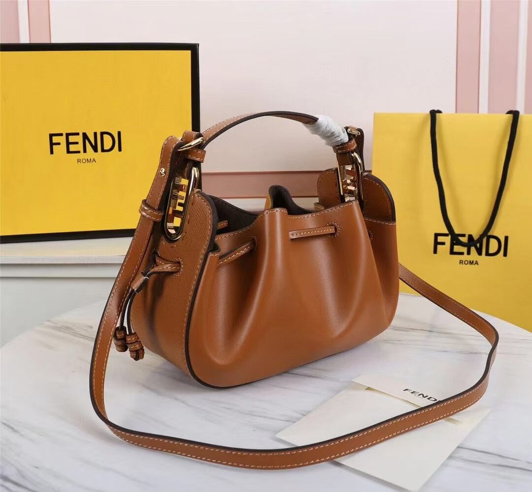 FENDI TOUCH leather bag 8BS059 Caramel