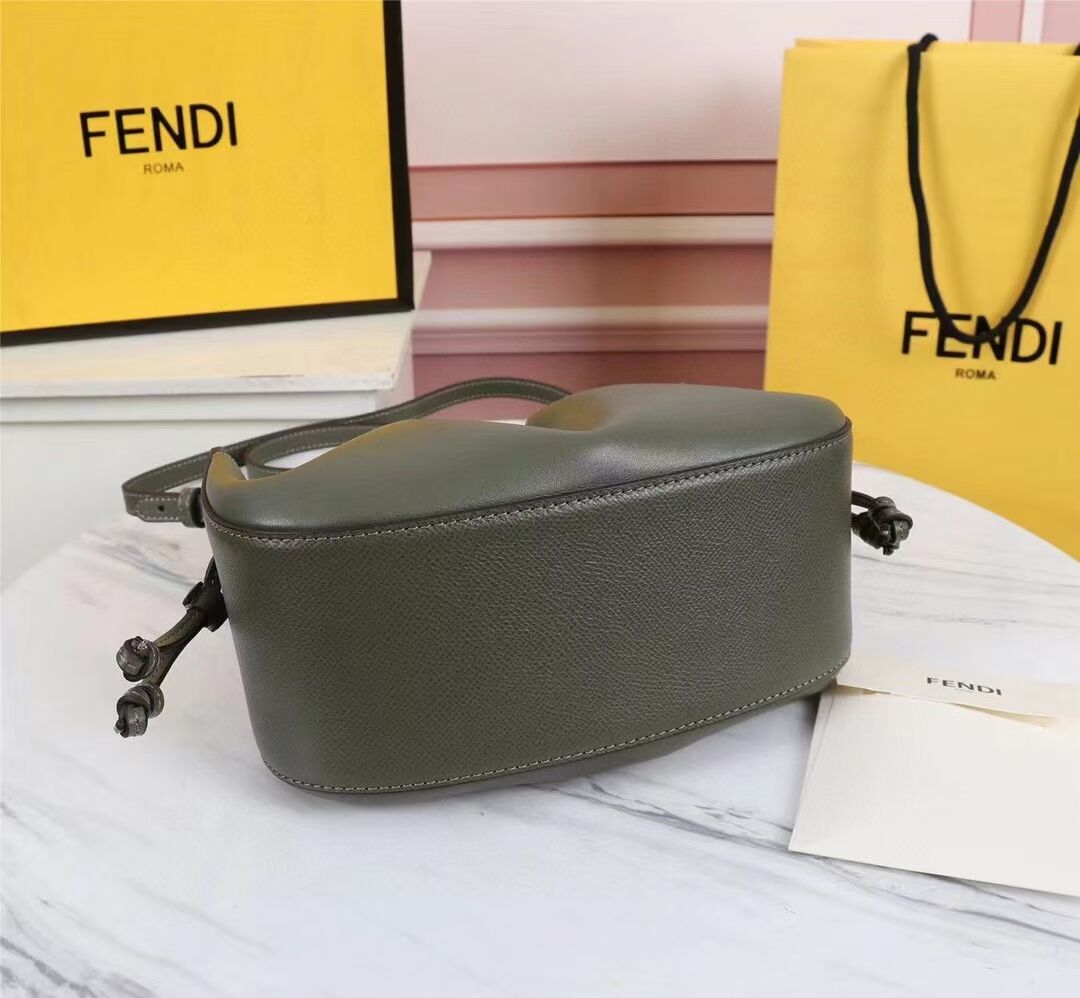 FENDI TOUCH leather bag 8BS059 blackish green