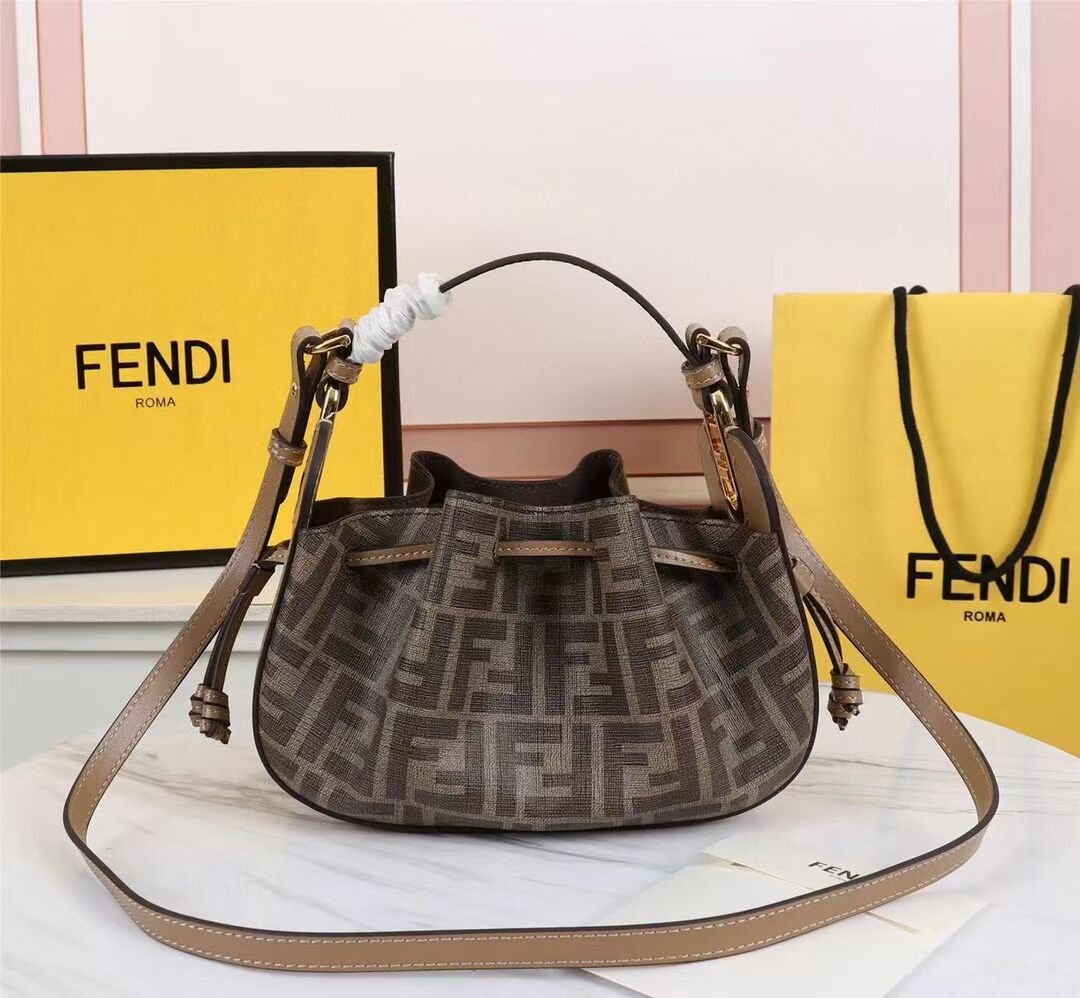 FENDI TOUCH leather bag 8BS059 brown