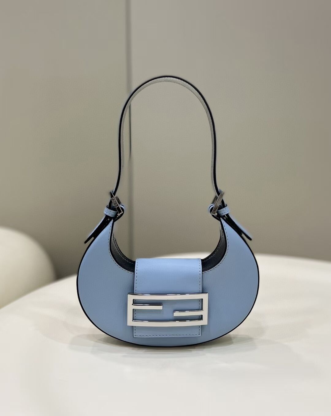 Fendi Cookie Light blue leather mini bag 8BS065A