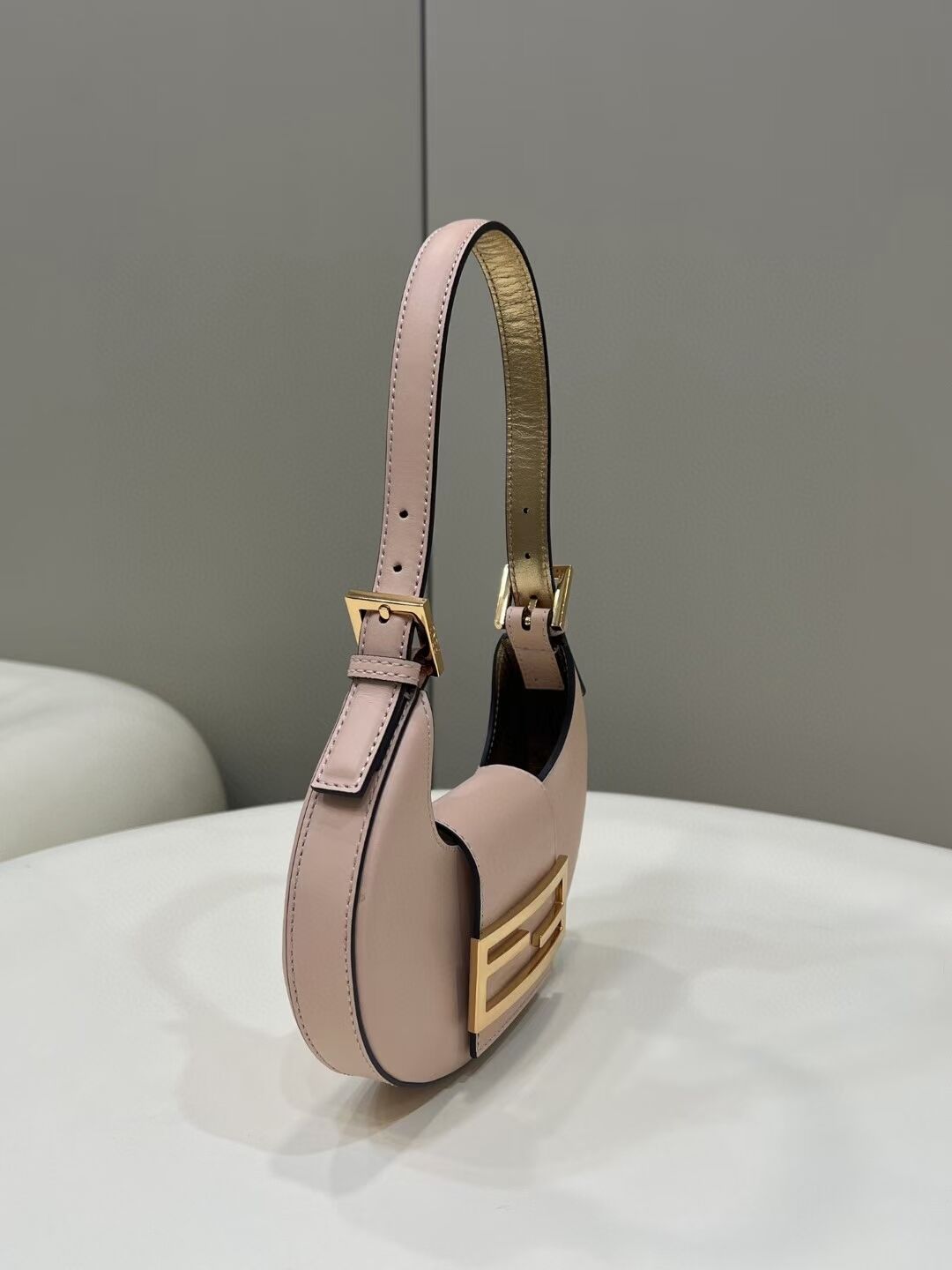 Fendi Cookie pink leather mini bag 8BS065A 