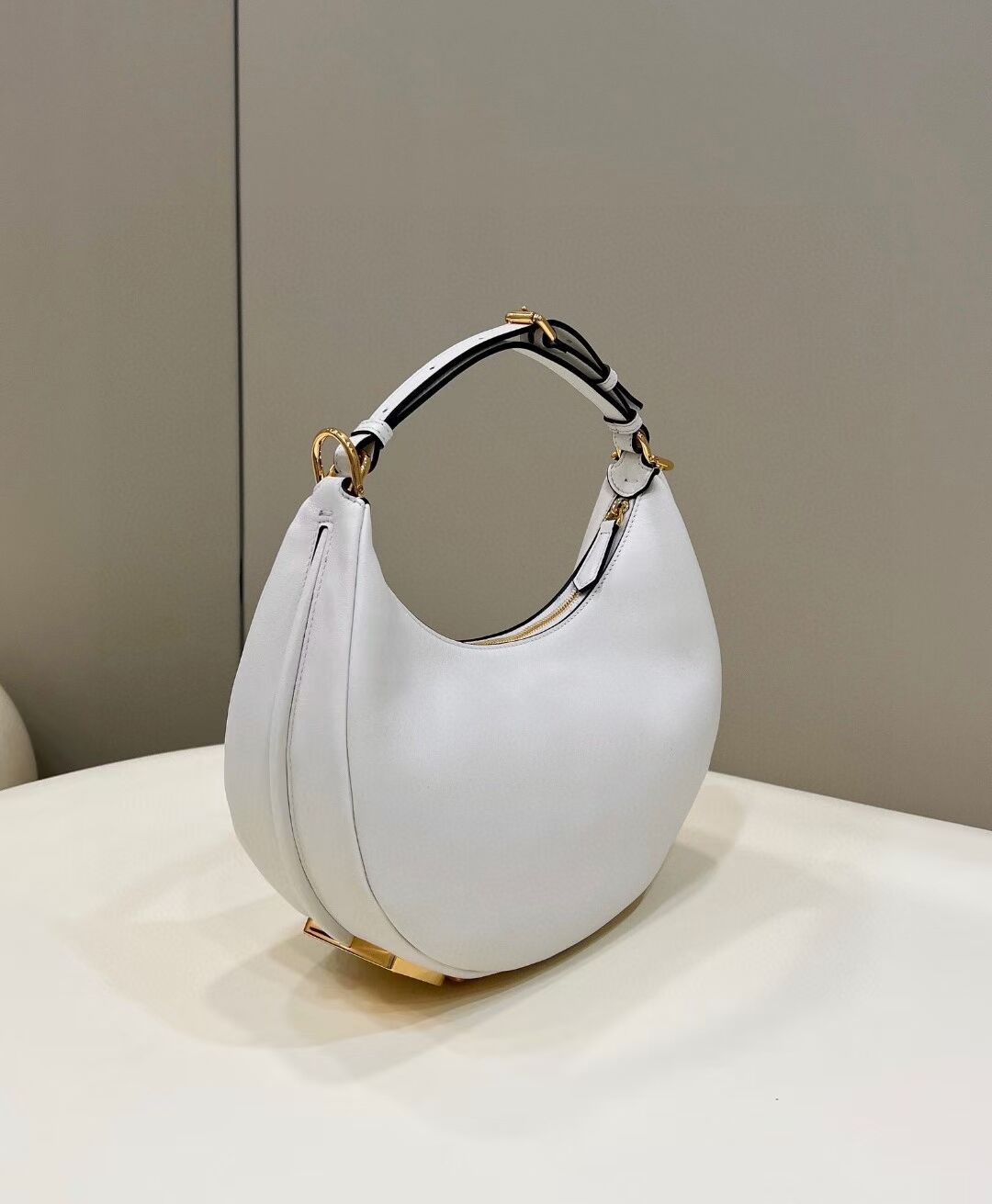 Fendi graphy Small White leather bag 8BR798