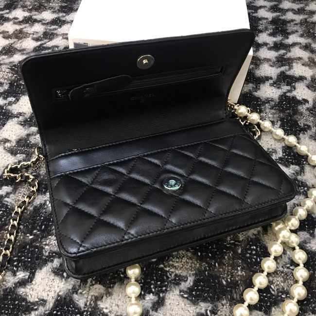 Chanel Lambskin Flap Shoulder Bag CC33814 black