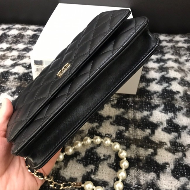 Chanel Lambskin Flap Shoulder Bag CC33814 black