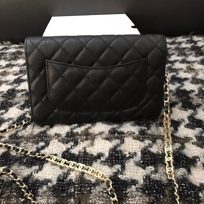 Chanel WOC Original Caviar Leather Flap cross-body bag CC33815 black