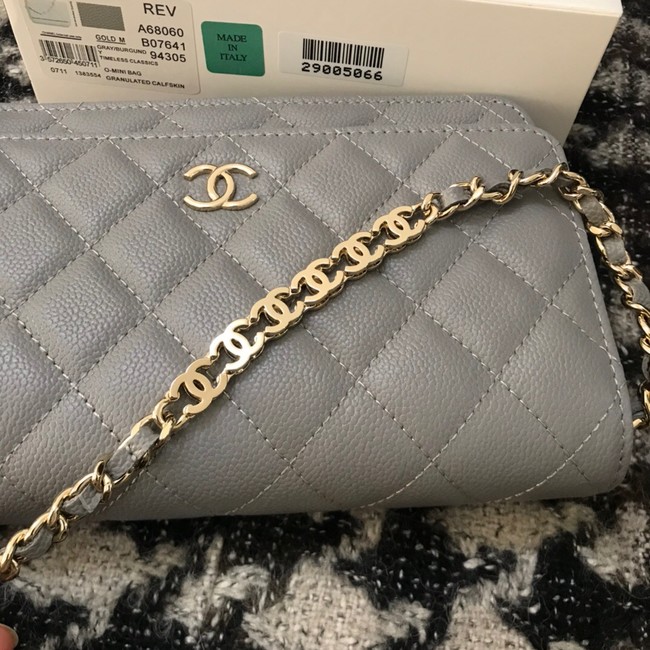 Chanel WOC Original Caviar Leather Flap cross-body bag CC33815 grey