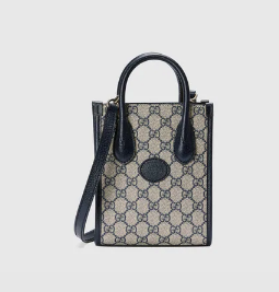 Gucci Mini tote bag with Interlocking G 671623 Blue